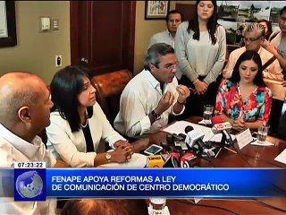FENAPE apoya reformas a la Ley de Comunicación de Centro Democrático