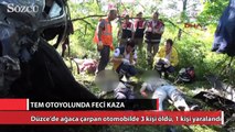 TEM otoyolunda feci kaza