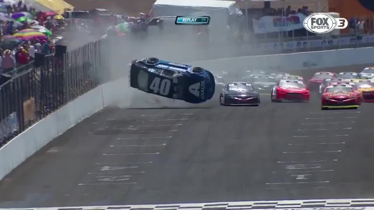 Jourdain Jr Flips 2017 Nascar Peak Mexico Guadalajara