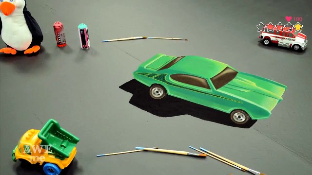 GTA V x LEGO Stop Motion 3D Chalk Art