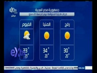 #غرفة_الأخبار | بيان بدرجات الحرارة المتوقعة اليوم الجمعة الموافق 22 مايو
