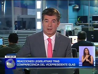Reacciones legislativas tras comparecencia del Vicepresidente Glas