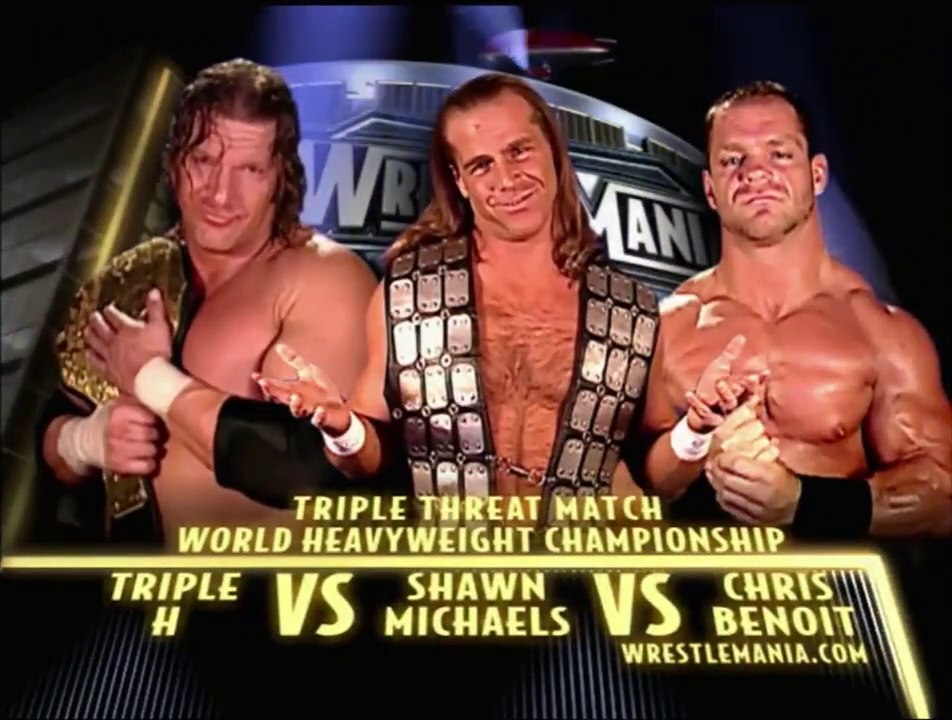 Triple H vs Shawn Michaels vs Chris Benoit