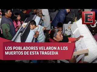 Despiden a víctimas de la explosión de polvorín en Puebla