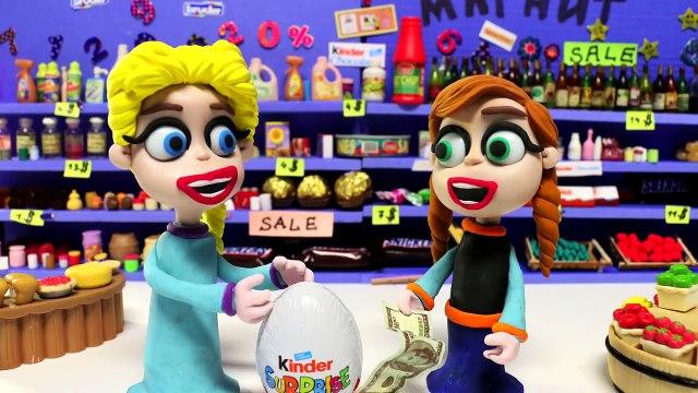 FROZEN ELSA AND SPIDERMAN BABY CUT HAIR !!! Frozen Play Doh Cartoon Stop Motion