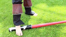 Pirate vs Jedi Fighting Lightsaber Earns Pirate Treasure Surprises Ninja Turtle and Batman