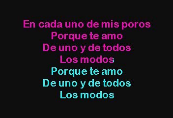 Palomo - De Uno Y De Todos Los Modos (Karaoke)