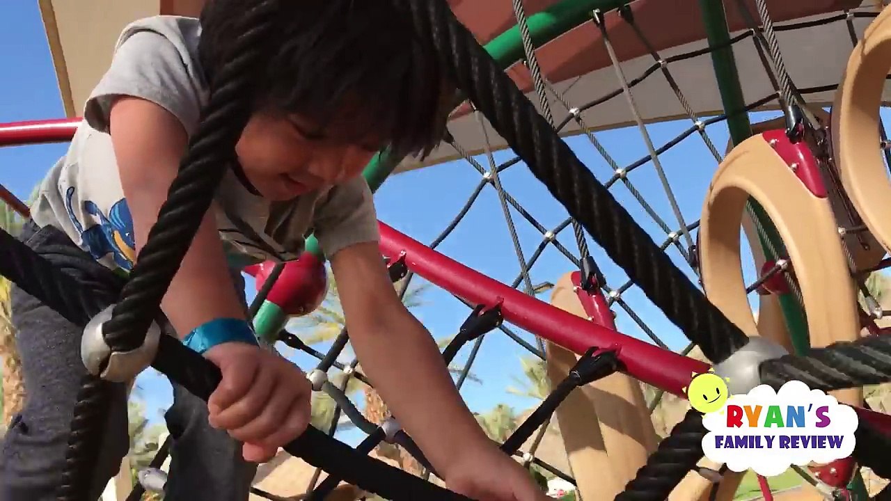HUGE OUTDOOR PLAYGROUND for Children! Slides for Kids Play Area with Ryans Family Review!