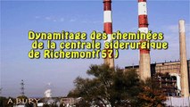Dynamitage des cheminées de la centrale siderurgique  de Richemont(57)