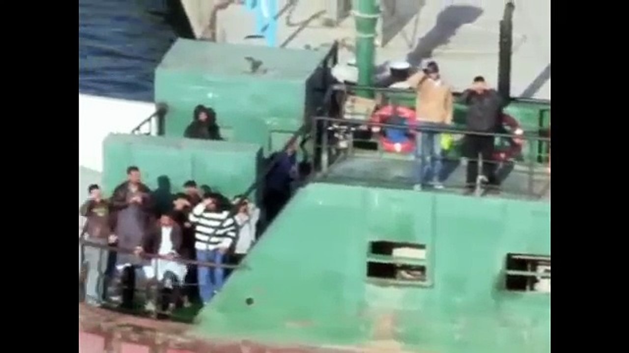 Gigantic USS Enterprise Aircraft Carrier Pass Through Egyptian Suez Canal