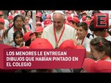 Papa Francisco convive con niños afectados por sismos en Italia