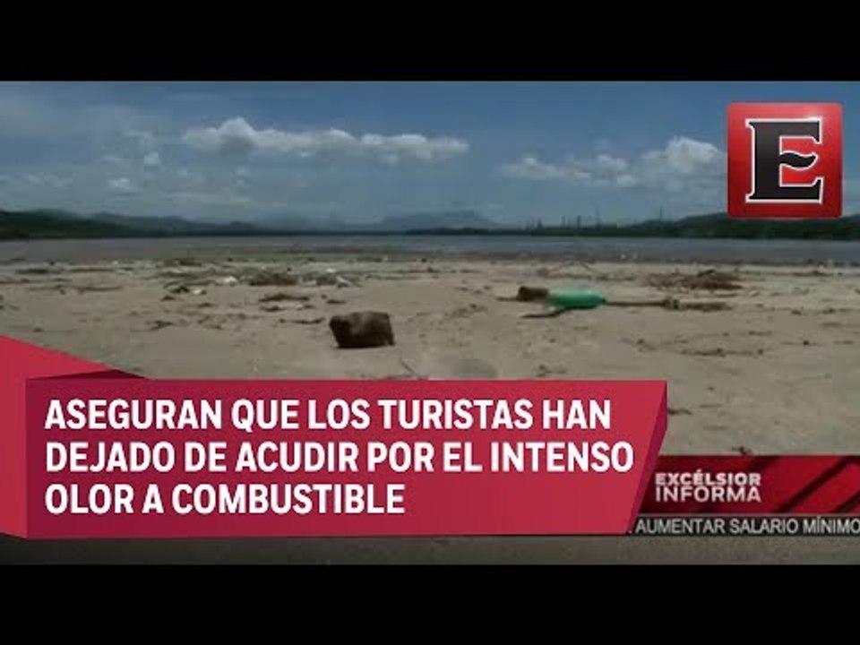 Denuncian contaminación de playas por limpieza de refinería en Salina Cruz