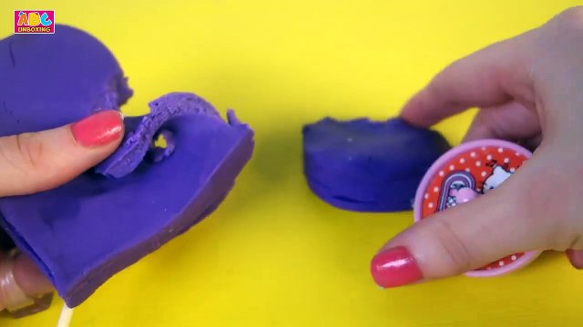 Learn Colors with Play Doh Lollipops Hearts Surprise Eggs Fo