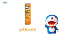 Bad Baby crying and learn colors-Colorful Pringles vs Doremon- Finger Family Song Collect