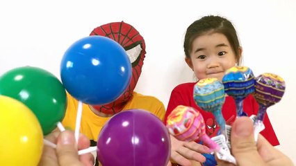 Bad Baby with Spider Man and Crying for Lollipops Little Babies Learn Colors with Finger F