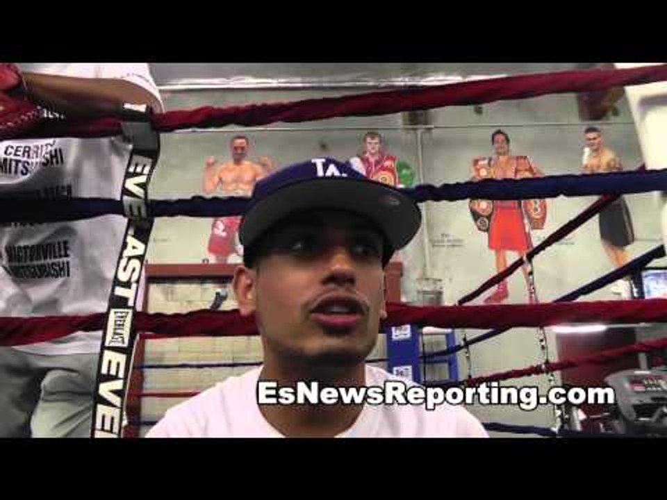 BKB Champ Pelos Garcia in camp in oxnard EsNews boxing