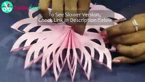 3D Snowflake DIY Tutorial - How to Make 3D Paper Snowflakes for homemade decoratio