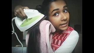 How to straighten your hair perfectly with a cloth iron- Must Watch- Works 100100%