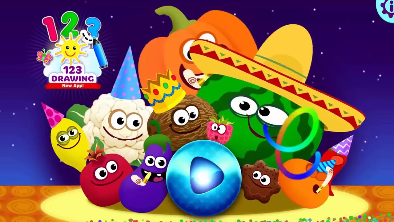 Baby Learning Colors Games Baby Learn Letter, Number, Puzzles With Food | Educational Kids