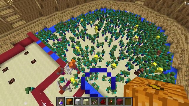 1 ГОЛЕМ ПРОТИВ 10000 ЗОМБИ В МАЙНКРАФТ НУБ ЗАТРОЛЛЕН НЕВИДИМЫМ ПРО НУБИКОМ ТРОЛЛИНГ ПРО НЕ