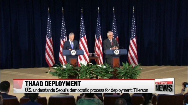 U.S. understands Seoul's democratic process for THAAD deployment: Tillerson