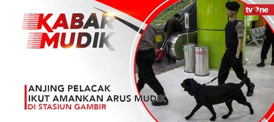 Anjing Pelacak Ikut Amankan Arus Mudik di Stasiun Gambir