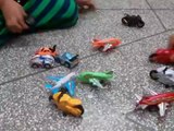 Ryans Play 12 toys cars,copter collection