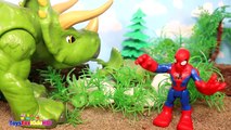 Imaginext Spiderman y Videos de Dinosaurios para niños  Juguetes de Spiderman T