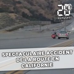Spectaculaire accident de la route  en Californie