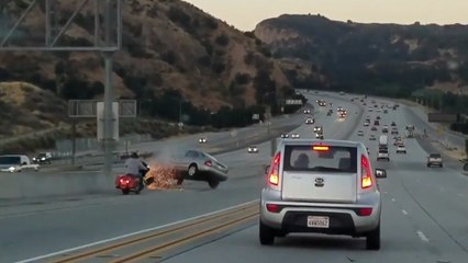 Road rage entre un motard et un automobiliste