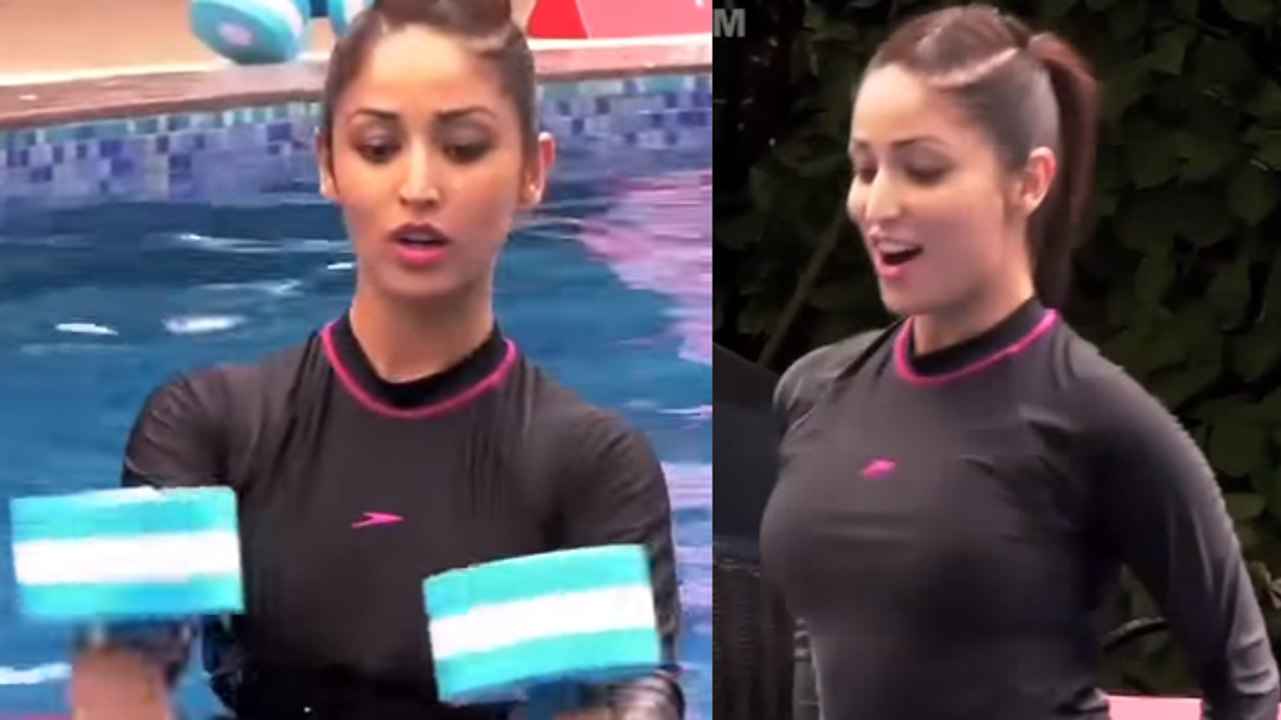 Yami Gautam Practices Underwater Fitness Training