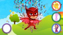 Learn Colors Pj Masks Pikachu Masha pink panther Baby finger family nursery rhymes for kid