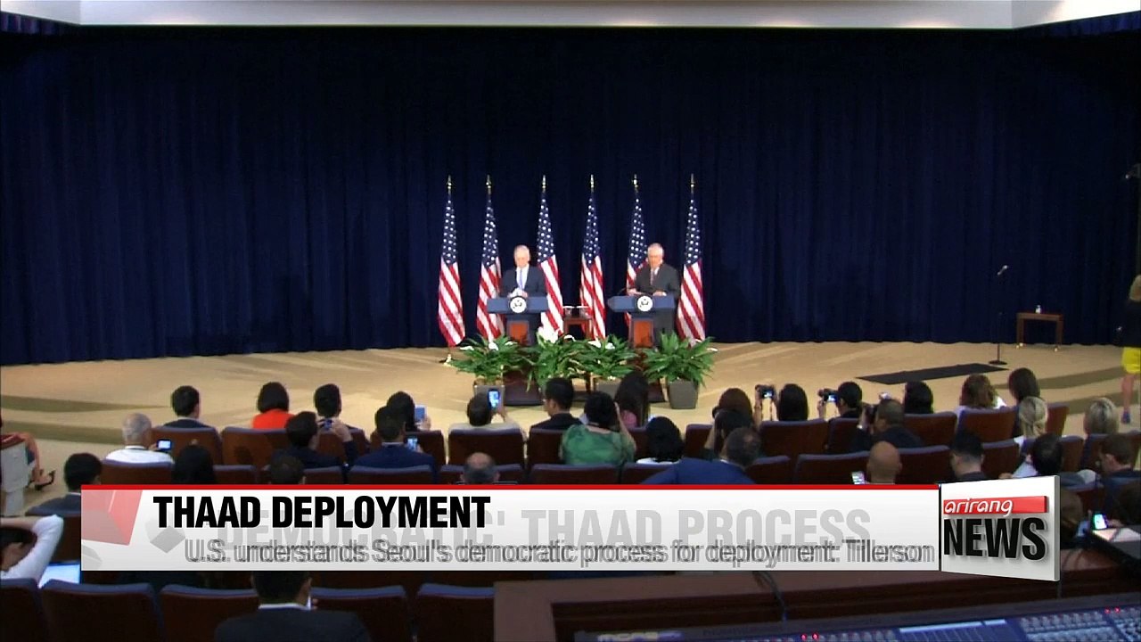 U.S. understands Seoul's democratic process for THAAD deployment: Tillerson