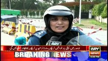 First time ladies warden take over the traffic system in Lahore for Eid