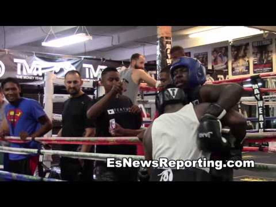 sparring till someone gets dropped mayweather b...