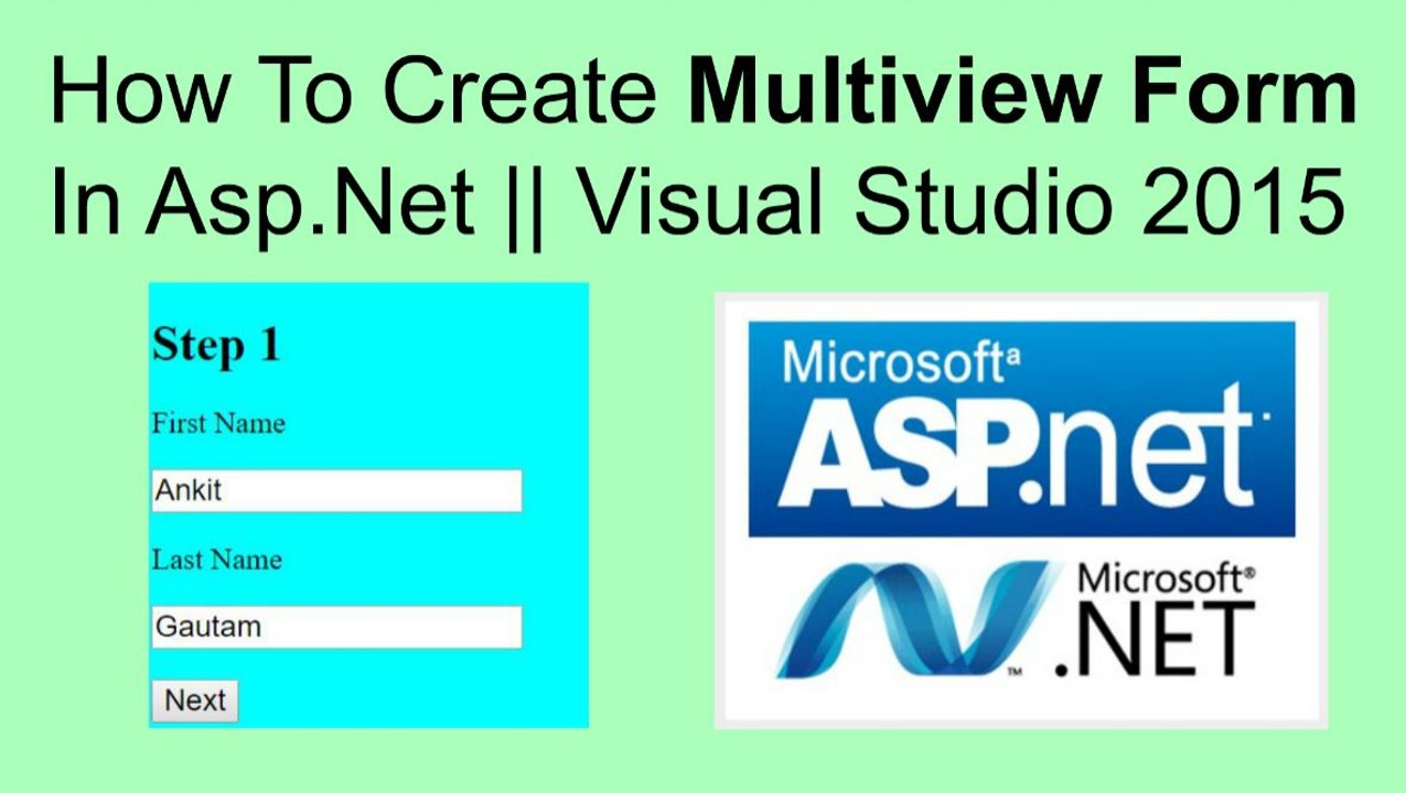 How to create multiview form in asp.net || visual studio 2015