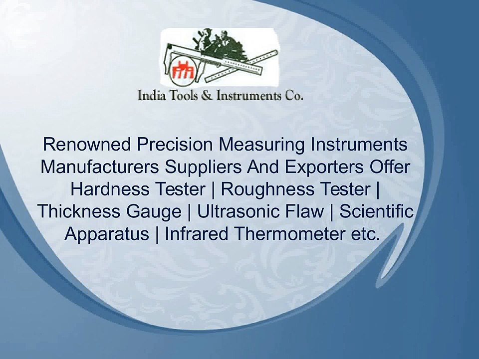 Rockwell Hardness Tester Manufacturers - India Tools  Instruments Co