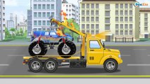 The Tow Truck's Car Service: Real Emergency Vehicles | Truck and cars cartoons for kids