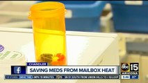 Saving medications from mailbox heat