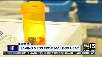 Saving medications from mailbox heat