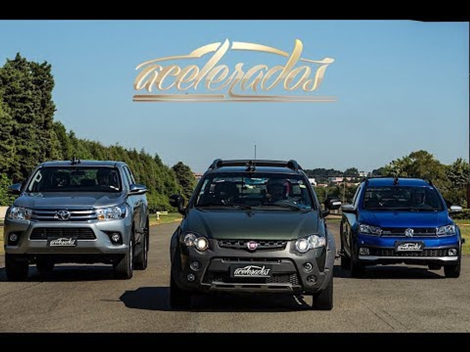 FIAT STRADA x VW SAVEIRO x TOYOTA HILUX + CHEVROLET S10 | ACELERADOS | VOLTA RÁPIDA #108