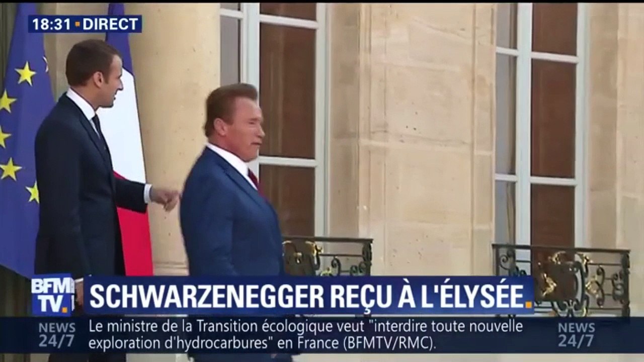 Arnold Schwarzenegger: "Notre réunion a été très agréable" avec le président Emmanuel Macron
