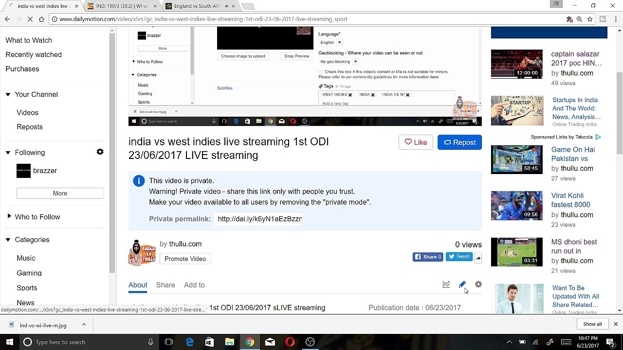 india vs west indies live streaming 1st ODI 23/06/2017 LIVE streaming (4)