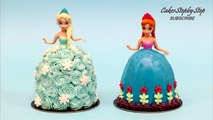 Y Ana por tortas muñecas congelado cómo hacer princesa para Elsa mini cakesstepbystep disney cak