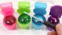 Slime Glue Toilet Glitter Poop Water Balloons DIY Learn Colors Slime Clay Toys