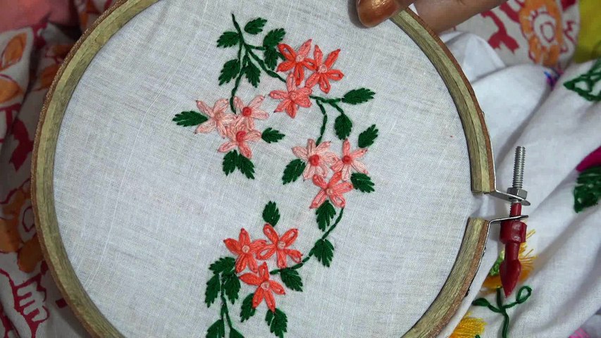 Hand Embroidery: Hand Stitch: Lasy Daisy Stitch - video Dailymotion