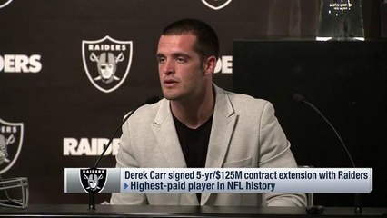 Derek Carr: My teammates telling me I deserved this grabbed my heart
