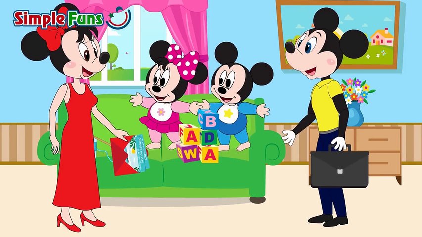 Mickey Mouse Baby Lazy to School Funny Story Full Episodes! Minnie Mouse, Donald Duck New