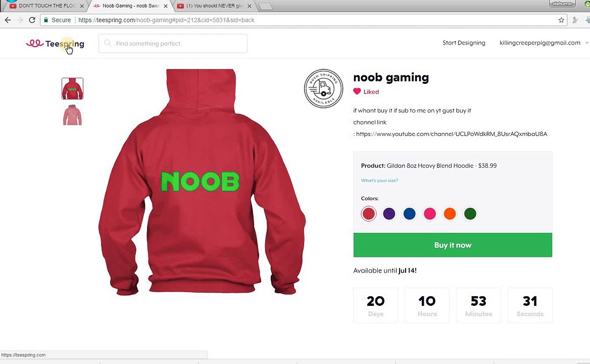 in sail noob hody gaket