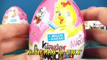Kinder Überraschungsei MAXI für Mädchen und Kinder JOY Frühlingsprodukte werden ausgepackt